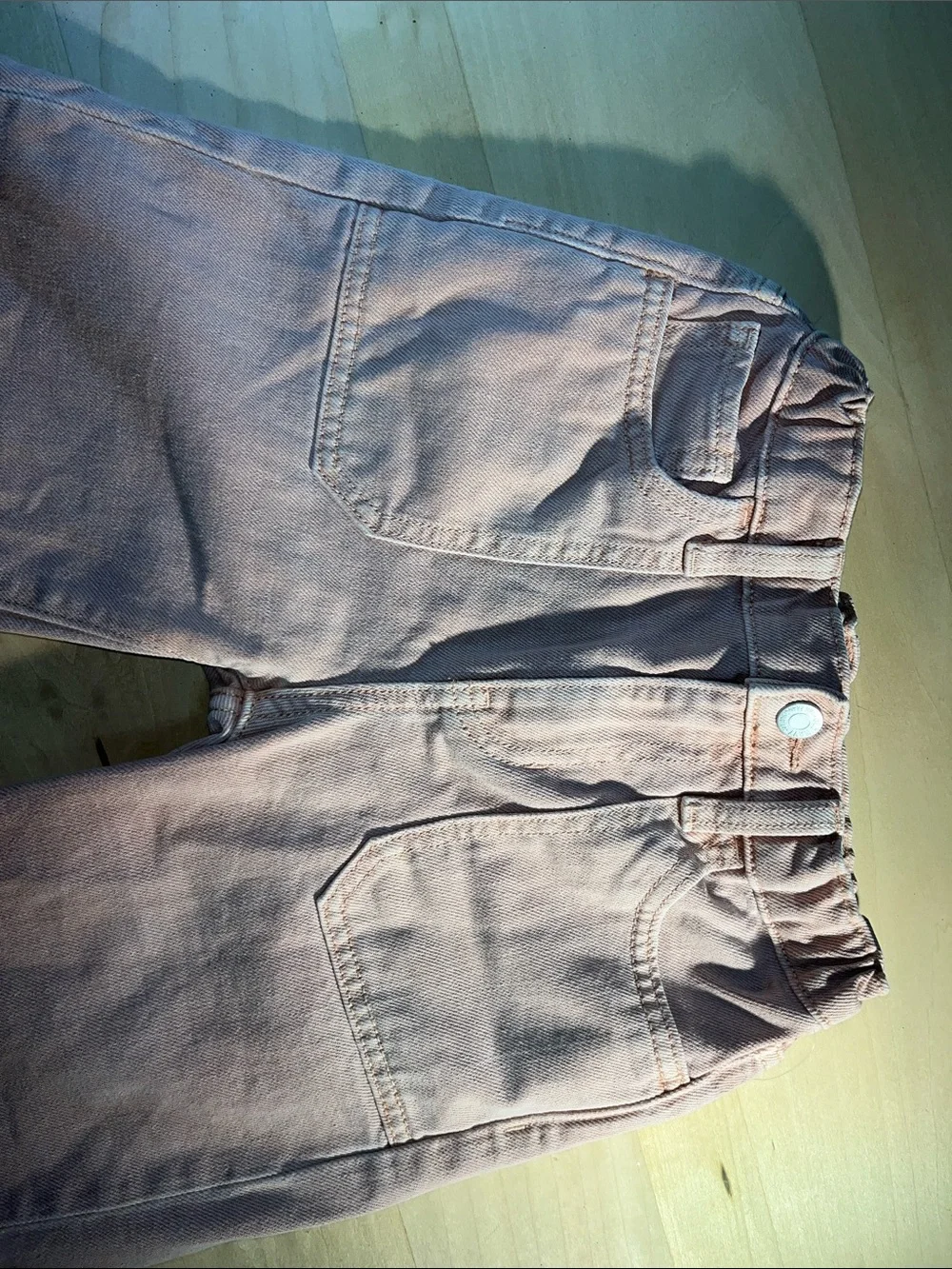 Old Navy Girls Light Pink Baggy Wide-Leg Jeans size 8